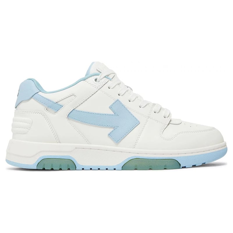 Out of Office Calf Leather Low - White | Light Blue