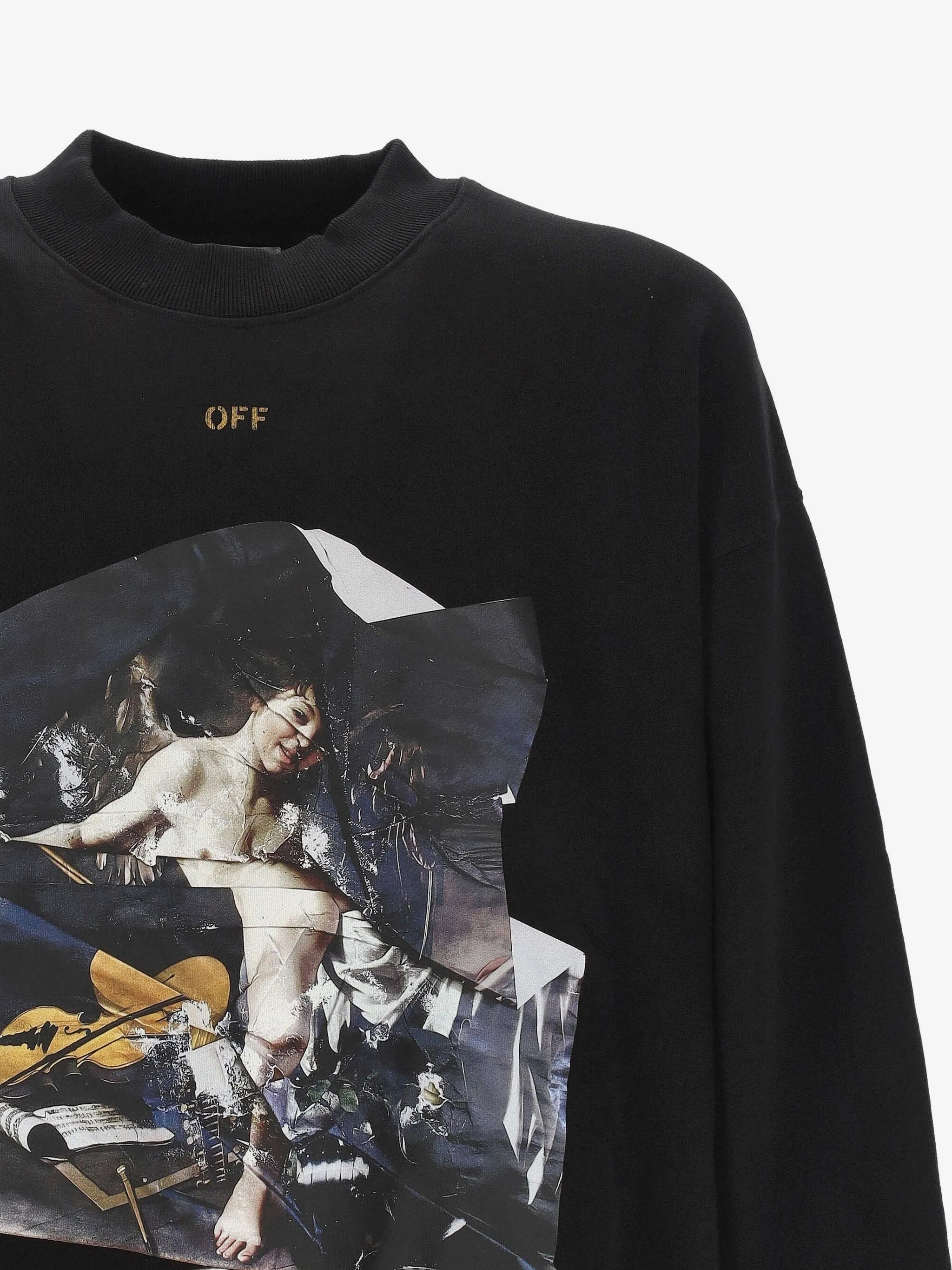 Artwork-print sweatshirt black