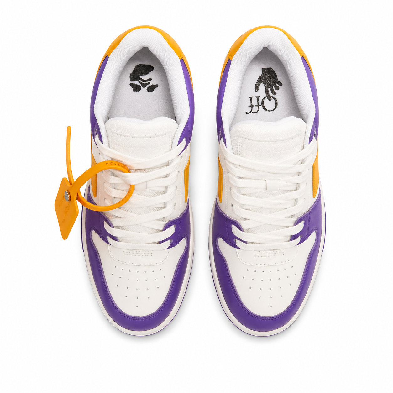 Out of Office Calf Leather Low - White | Purple | Gold