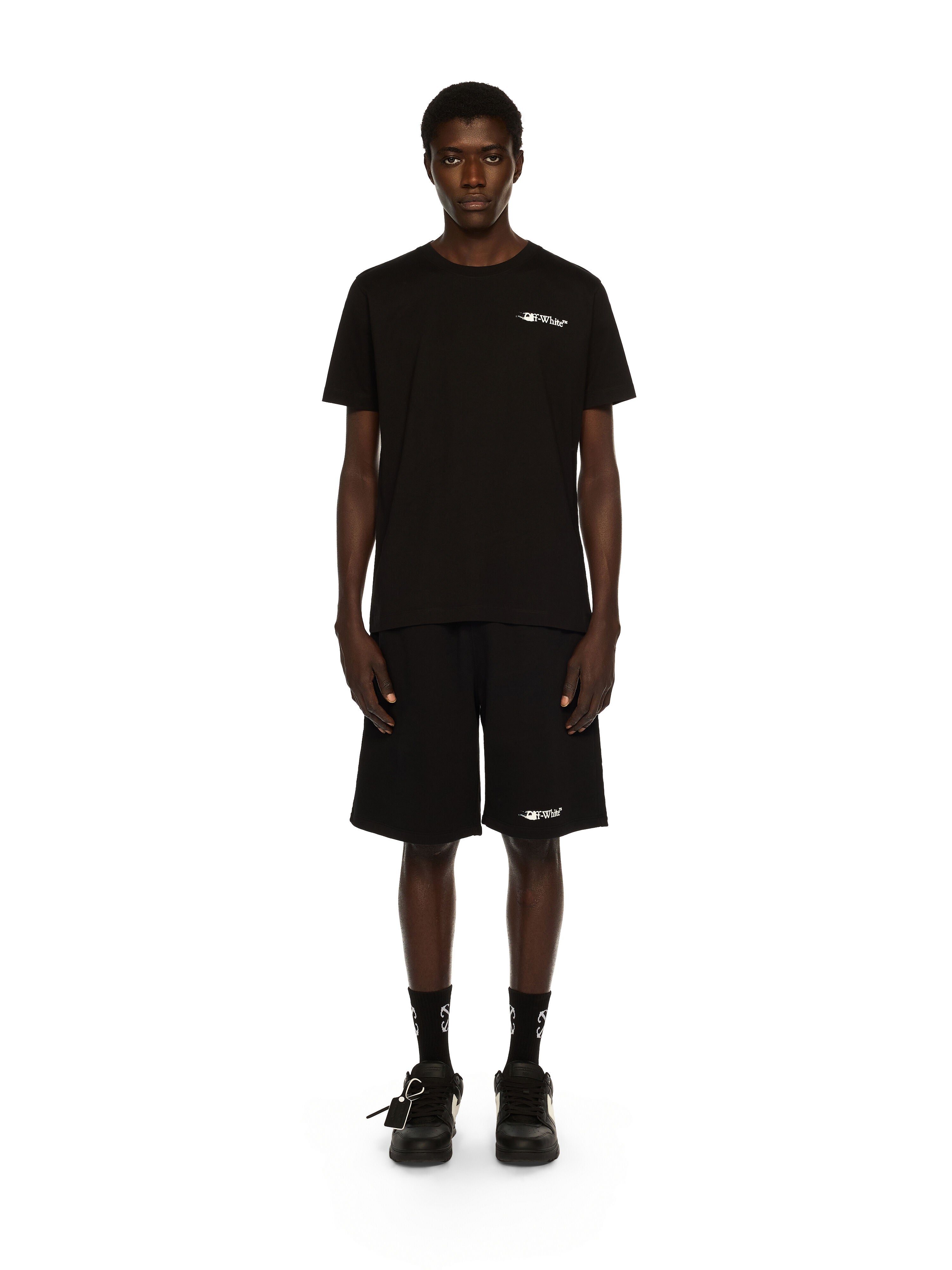 Ink Arrow Slim Logo Tee - BLACK - WHITE
