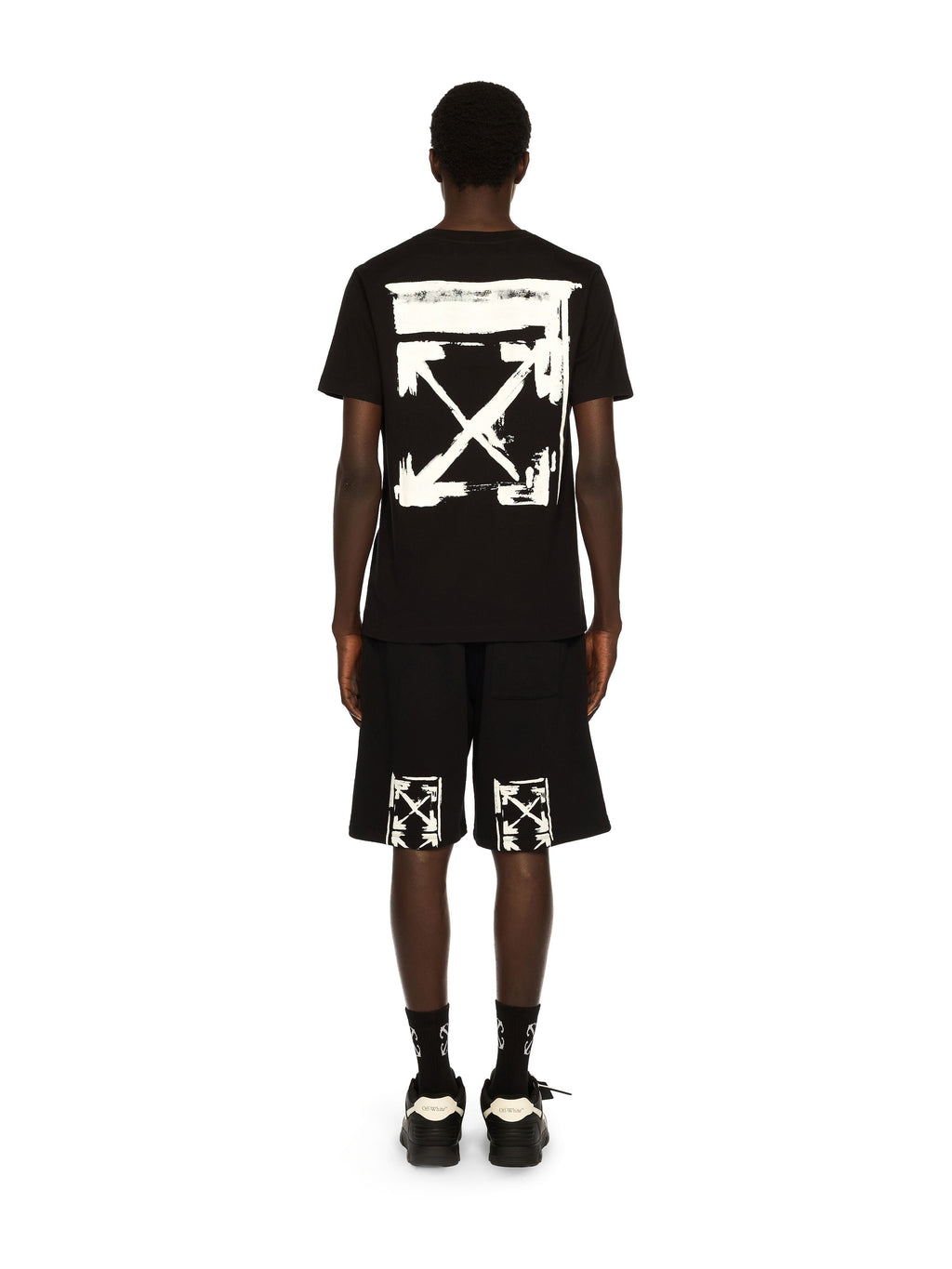 Ink Arrow Slim Logo Tee - BLACK - WHITE
