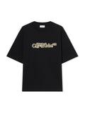 Cloudy Arrow Skate Logo T-Shirt - BLACK - DOUBLE CREAM