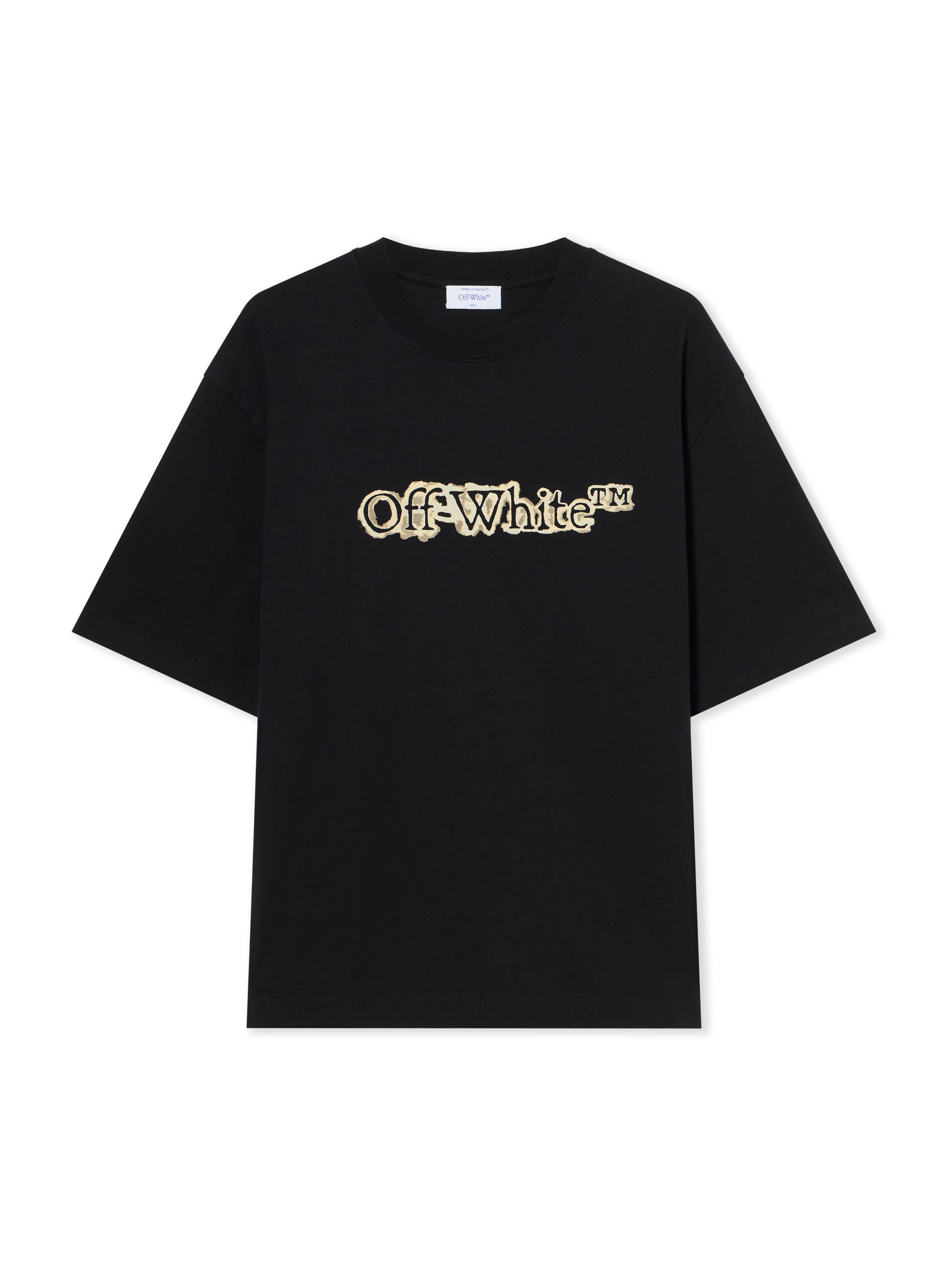 Cloudy Arrow Skate Logo T-Shirt - BLACK - DOUBLE CREAM