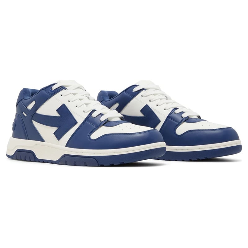 Out of Office Calf Leather Low - White | Dark Blue