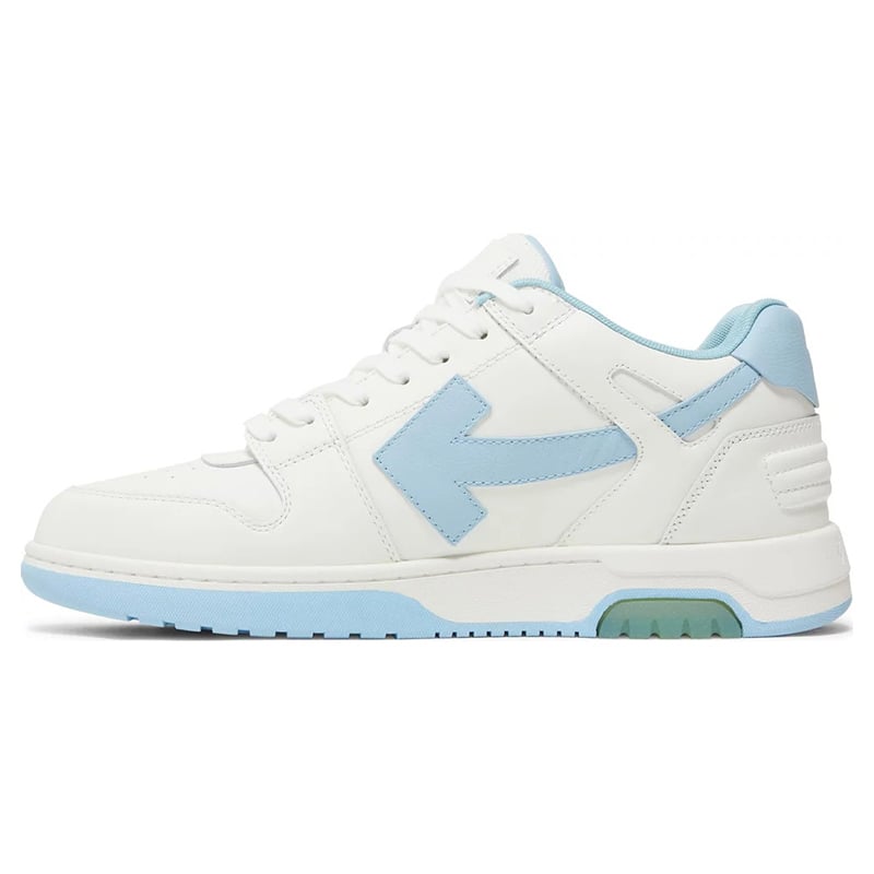 Out of Office Calf Leather Low - White | Light Blue