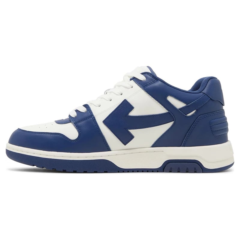 Out of Office Calf Leather Low - White | Dark Blue